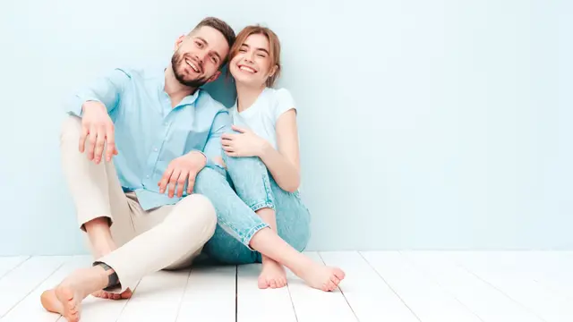 Ilustrasi pasangan cinta, romantis, bahagia