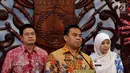 Plh Gubernur DKI Jakarta, Saefullah mengumumkan penetapan UMP DKI 2019 di Balai Kota Jakarta, Kamis (11/1). Saefullah menyampaikan, UMP ditetapkan berdasarkan Peraturan Pemerintah Nomor 78 Tahun 2015 tentang Pengupahan. (Liputan6.com/Johan Tallo)