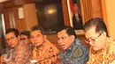 Suasana konferensi pers terkait Laporan Kinerja Keuangan Triwulan III Tahun 2015 di Jakarta, Kamis (22/10/2015). Total kredit yang disalurkan BRI mencapai Rp518,9 T. (Liputan6.com/Immanuel Antonius)