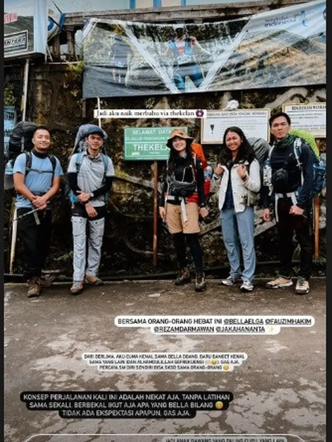 Febby Rastanty naik gunung Merbabu (Foto: Instagram @febbyrastanty)