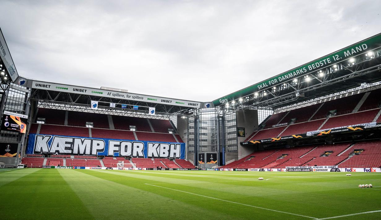 Di Stadion Parken ini nantinya akan menggelar empat laga, tiga di fase grup dan satu partai 16 besar. ( Mads Claus Rasmussen / Ritzau Scanpix / AFP)