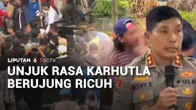 Demo Penanganan Karhutla di Polda Sumsel Berujung Ricuh