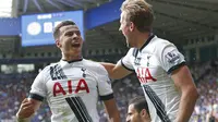 Dele Alli selebrasi gol untuk Hotspurs bersama Kane (Reuters / Suzanne Plunkett )
