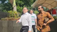 Ketua Umum Partai Kebangkitan Bangsa (PKB) Muhaimin Iskandar alias Cak Imin memenuhi panggilan penyidik KPK, Kamis (7/9/2023). (Liputan6.com/ Fachrur Rozie)