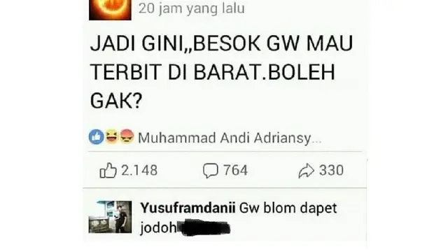 Kumpulan Pertanyaan Konyol di Medsos, Antara Bikin Bingung Sekaligus Ngakak