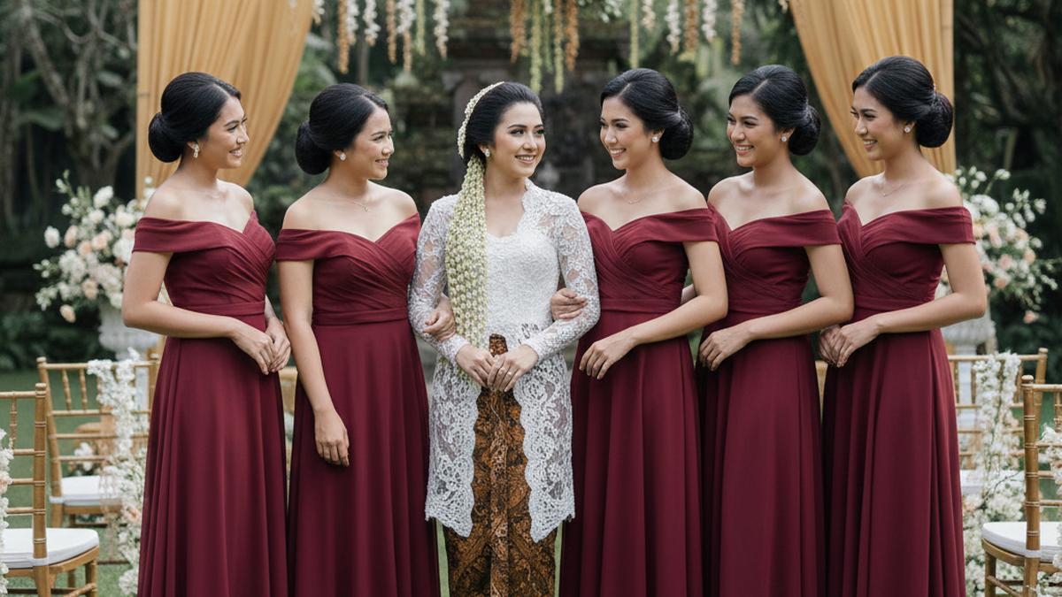 8 Model Baju Bridesmaid Burgundy,Tampil Elegan dan Menawan di Hari Pernikahan Sahabat