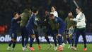 Menang atas Manchester City membuat Paris Saint-Germain naik ke peringkat 22 klasemen dengan poin 10 dari tujuh pertandingan. Sementara, Manchester City harus turun ke peringkat 25 dengan poin delapan. (Franck FIFE/AFP)