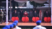 Puan Maharani membacakan ikrar kebangsaan saat mengikuti upacara Hari Kesaktian Pancasila