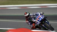 Pembalap Movistar Yamaha, Jorge Lorenzo. (JOSEP LAGO / AFP)