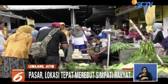 Pasar Jadi Lokasi Paslon Capres Cawapres Rebut Simpati Rakyat