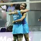 Ganda putri Indonesia Greysia Polii/Nitya Krishinda Maheswari melangkah ke final Singapore Open Super Series 2016 usai mengalahkan pasangan Korea, Jung Kyung Eun/Shin Seung Chan, Sabtu (16/4/2016). (Liputan6.com/Humas PP PBSI)