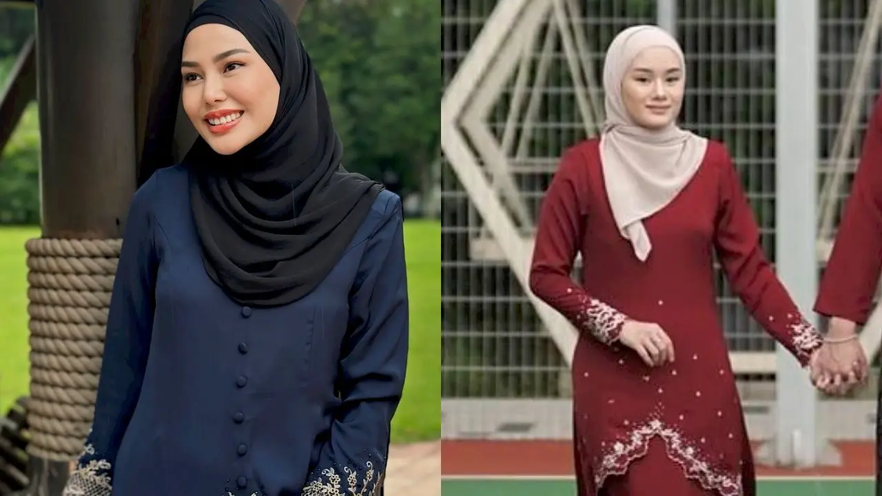 6 Potret Beda Pesona Dinda Hauw dan Dara Arafah Pakai Baju Kurung Melayu saat Idul Adha 2024, Anggun Meneduhkan
