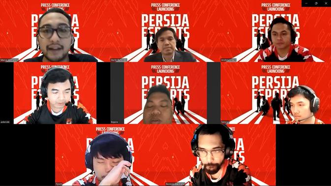 Suasana launching secara virtual divisi Valorant dari tim Persija Esports. (FOTO / Ist)