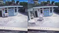 Potongan video CCTV di RSUD Wonosari Gunungkidul mendadak membuat heboh jagat maya. Video berdurasi tidak lebih dari 30 detik itu berisi rekaman gerobak medis bergerak sendiri. (Liputan6.com/ Ist)