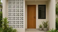 7 Model Teras Rumah Subsidi Tipe 36 dengan Roster Dekoratif, Sentuhan Simpel Bikin Rumah Estetik
