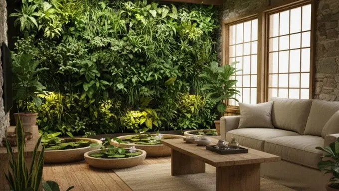 Model Rumah Kecil Tapi Luas dengan Tanaman Daun Air