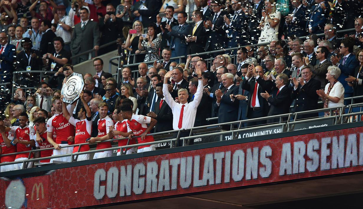 Pesta Arsenal Raih Juara Community Shield 2015 Foto Liputan6 Com