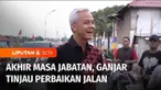 Di akhir masa jabatan sebagai Gubernur Jawa Tengah, Ganjar Pranowo, memeriksa perbaikan jalan di Brebes. Sedangkan di Medan, 1000 pengemudi becak motor mendukung Ganjar sebagai calon presiden mendatang.