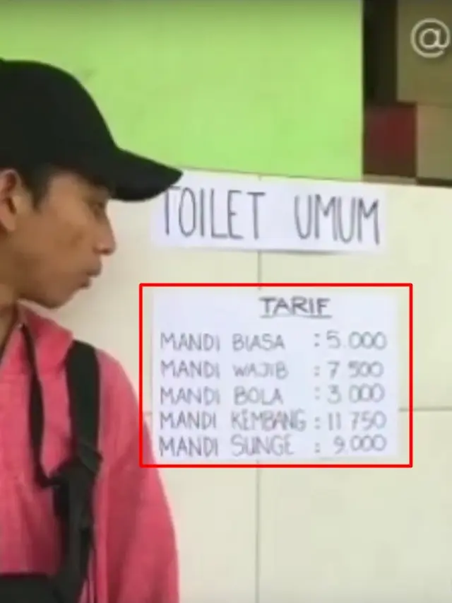 6 Tarif Mandi di Toilet Umum Ini Nyeleneh, Bikin Heran