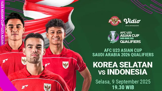 Live streaming Timnas Indonesia U-23 vs Korea Selatan U-23 eksklusif di Vidio. (dok. vidio.com)
