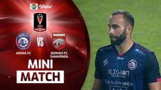 Berita video mini match dalam pertandingan leg 1 Final Piala Presiden 2022 antara Arema FC melawan Borneo FC pada Kamis (14/7/2022) malam hari WIB.