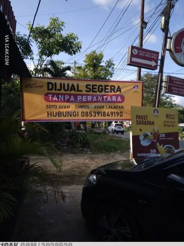 6 Spanduk Jualan Rawon Ini Absurd Banget, Ide Marketing Kocak