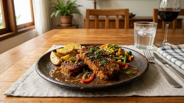 Resep Steak Tempe Saus Lada Hitam, Alternatif Lezat Tanpa Daging