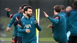 Liverpool sudah menjejakkan satu kaki di partai final. Setelah pasukan Jurgen Klopp memenangkan leg pertama di Anfield dengan dua gol tanpa balas. (AFP/Lindsey Parnaby)