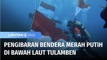VIDEO: Penyelam Kibarkan Bendera Merah Putih di Bawah Laut Tulamben