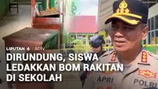 Diduga kerap menjadi korban perundungan, seorang pelajar nekat meledakkan bom rakitan di lingkungan Madrasah Aliyah Negeri 3 Padang. Pelaku diduga merakit bom dengan belajar melalui media sosial.