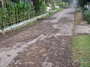 Citizen6, Malang: Jalan rusak di Kabupaten Malang, Kecamatan Kromengan. (Pengirim: Abdi Kurniawan)