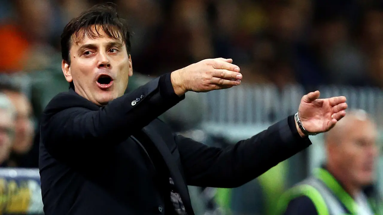 Pelatih AC Milan Vincenzo Montella (REUTERS/Alessandro Garofalo)