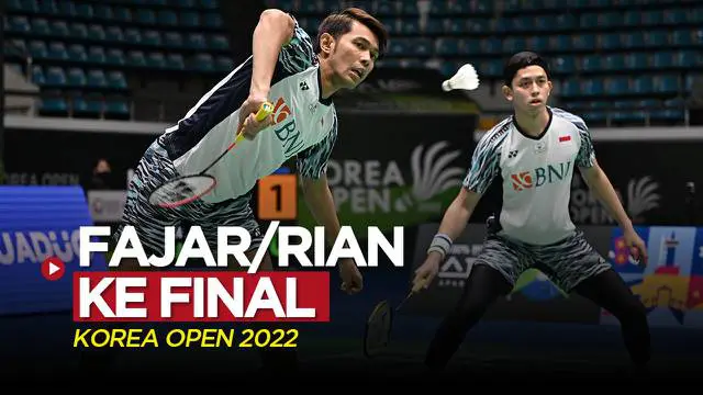 Berita video Fajar / Rian akan menghadapi ganda Korsel pada laga final Korea Open 2022.