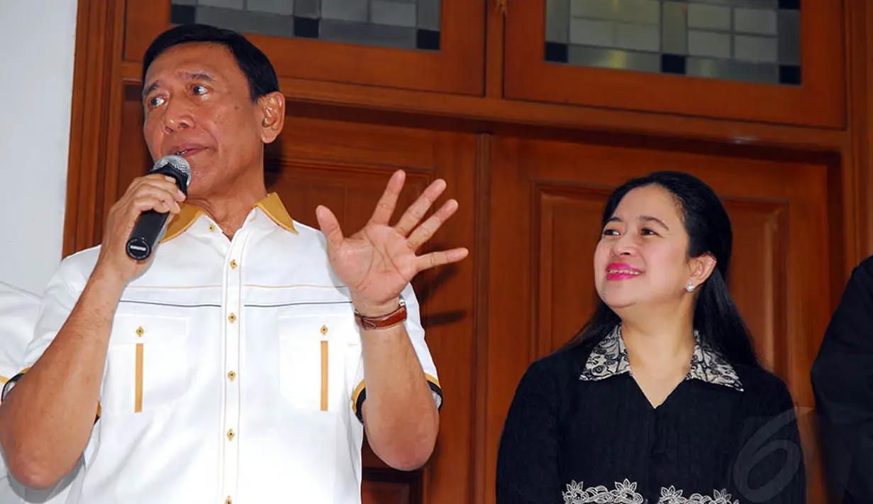 Dalam kunjungannya Wiranto menegaskan, Hanura akan  mendukung penuh  pencapresan Joko Widodo Sabtu (17/5/2014) (Liputan6.com/Miftahul Hayat)
