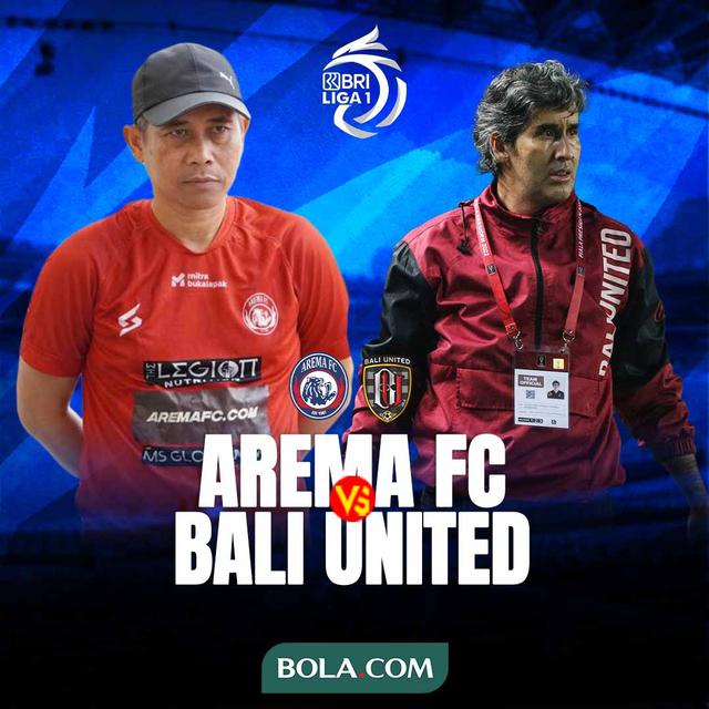 BRI Liga 1- Duel Pelatih - Arema FC Vs Bali United - Joko Susilo Vs Stefano Cugurra Teco