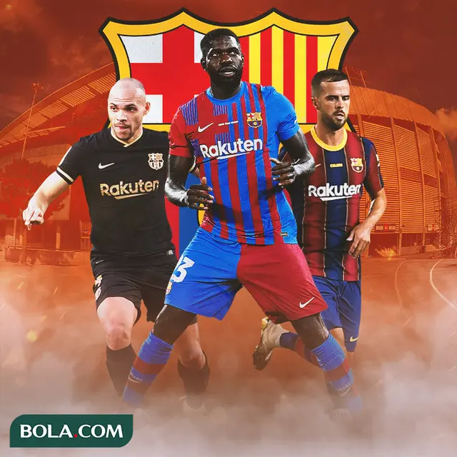 Barcelona - Martin Braithwaite, Samuel Umtiti, Miralem Pjanic