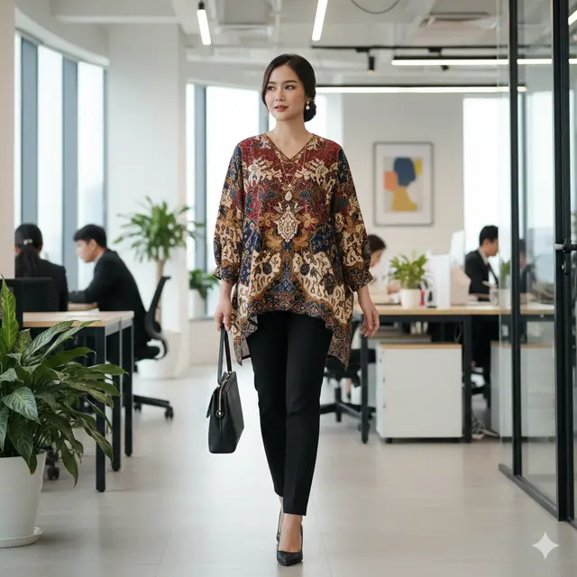 Model Atasan Batik Formal Wanita untuk Tampil Elegan