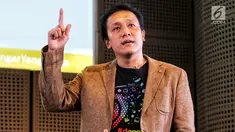 Diaz Hendropriyono saat menjadi pembicara bertajuk “Dengar yang Muda” di Galeri Indonesia Kaya, Jakarta, Kamis (7/2). Kegiatan yang memasuki seri ke-12 mengangkat sektor UMKM. (Liputan6.com/Johan Tallo)