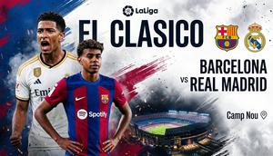 Barcelona vs Real Madrid di La Liga Spanyol. (Bola.com/Gemini AI/Benediktus Gerendo Pradigdo)