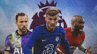 Premier League - Harry Kane, Timo Werner, Alexander Lacazette (Bola.com/Adreanus Titus)
