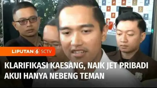 VIDEO: Naik Jet Pribadi, Kaesang Akui hanya Nebeng Teman