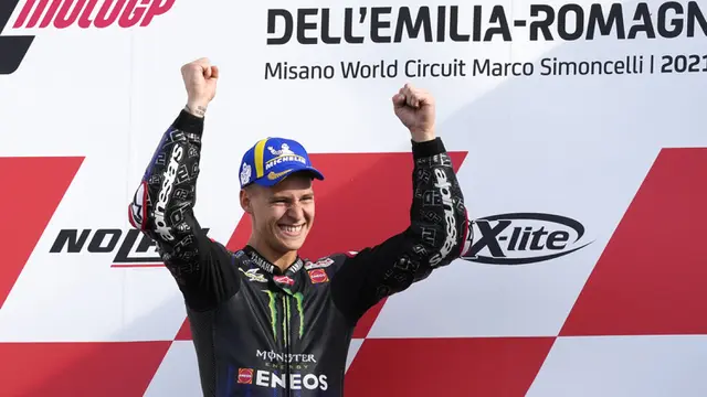 FOTO: Fabio Quartararo Pastikan Titel Juara Dunia MotoGP 2021