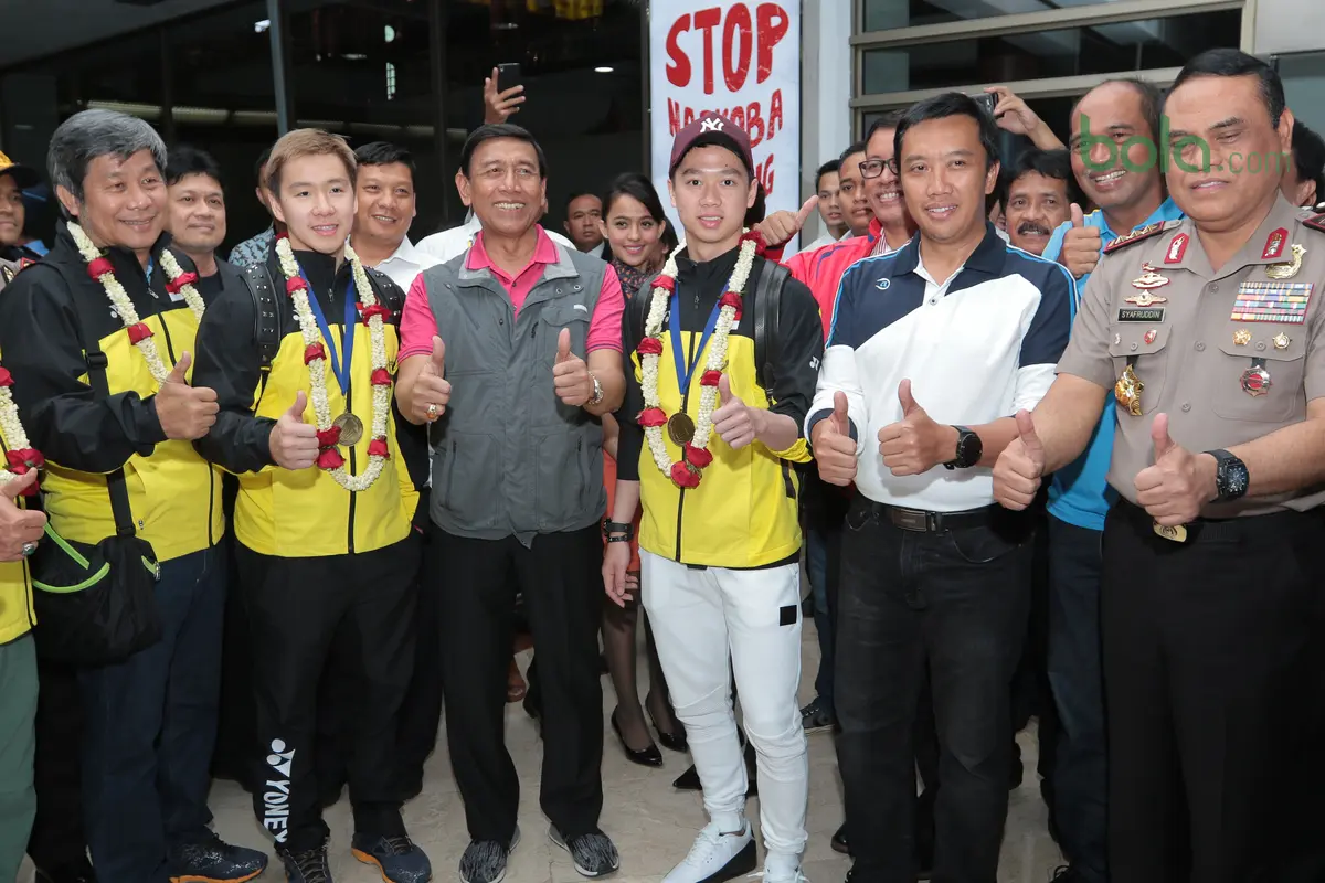 Kevin Sanjaya, Marcus Gideon, Menpora Imam Nahrawi, Bulutangkis Indonesia, Bola.com