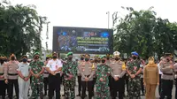 Apel siaga Operasi Zebra 2022  Polrestabes Surabaya. (Dian Kurniawan/Liputan6.com)
