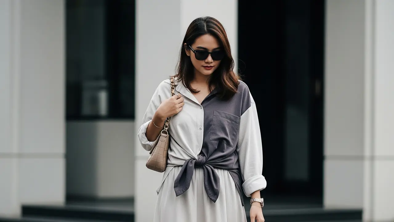 Padu padan atasan dengan rok rampel (Image by GeminiAI)