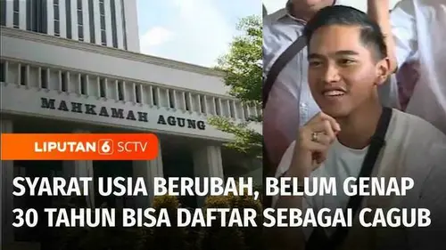 VIDEO: Syarat Usia Calon Kepala Daerah Berubah, Belum Genap 30 Tahun Bisa Daftar Calon Gubernur