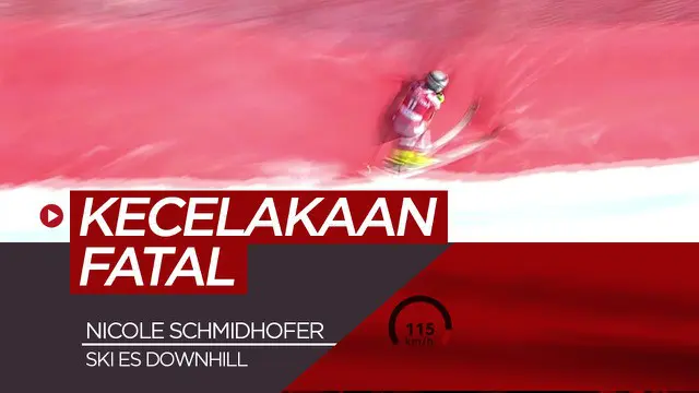 Berita video momen Nicole Schmidhofer, Atlet Ski es, menabrak pembatas lintsan dengan kecepatan tinggi.