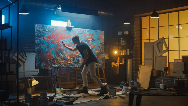 Ilustrasi menciptakan karya seni