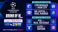 Jadwal Siaran Langsung Liga Champions 2023/2024 Babak 16 Besar Leg 1 di Vidio Pekan Ini. (Sumber: dok. vidio.com)