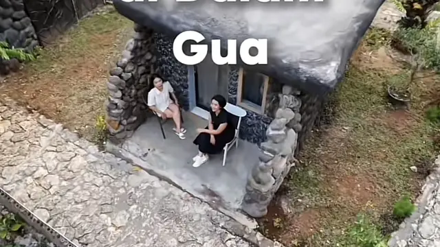Hotel Unik di Yogyakarta, Mirip Hidup di Zaman Purba dan Punya Restoran dalam Gua. (Dok: TikTok @explorewithbella)